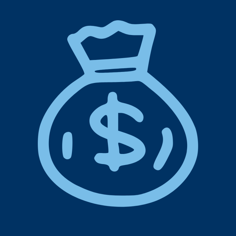 symbol or icon for money in a bag