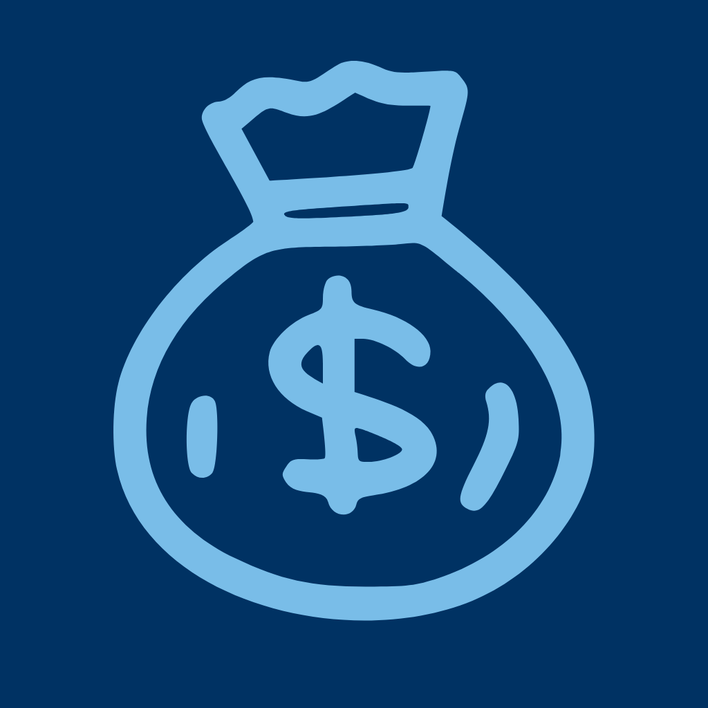 symbol or icon for money in a bag